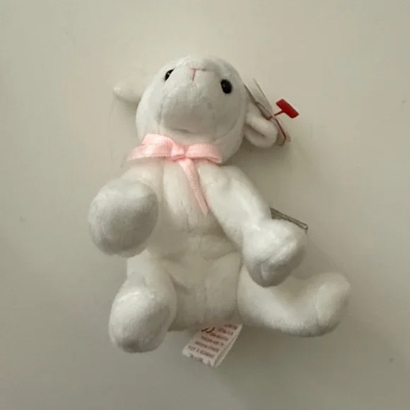 2003 Lullaby the Lamb BASKET Beanie Baby - Picture 6 of 9